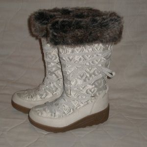 New Candie's Mischa White Fashion Boots Girls 2